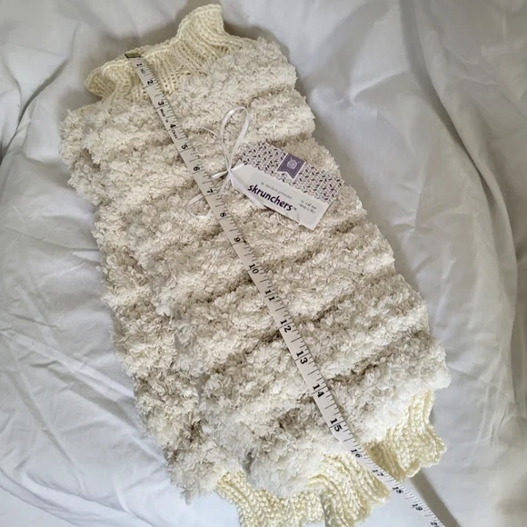 Hand-knit skrunchers™ legwarmers, 16" calf circumfrence (women's L/XL approx.) - Picture 3 of 3